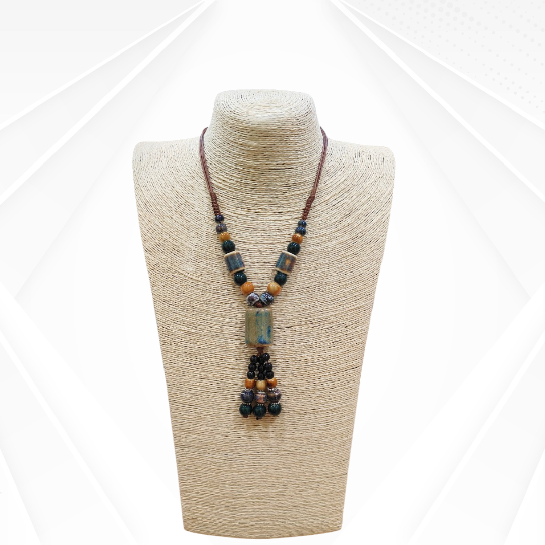 Eclipse Glow Ceramic Pendant Necklace