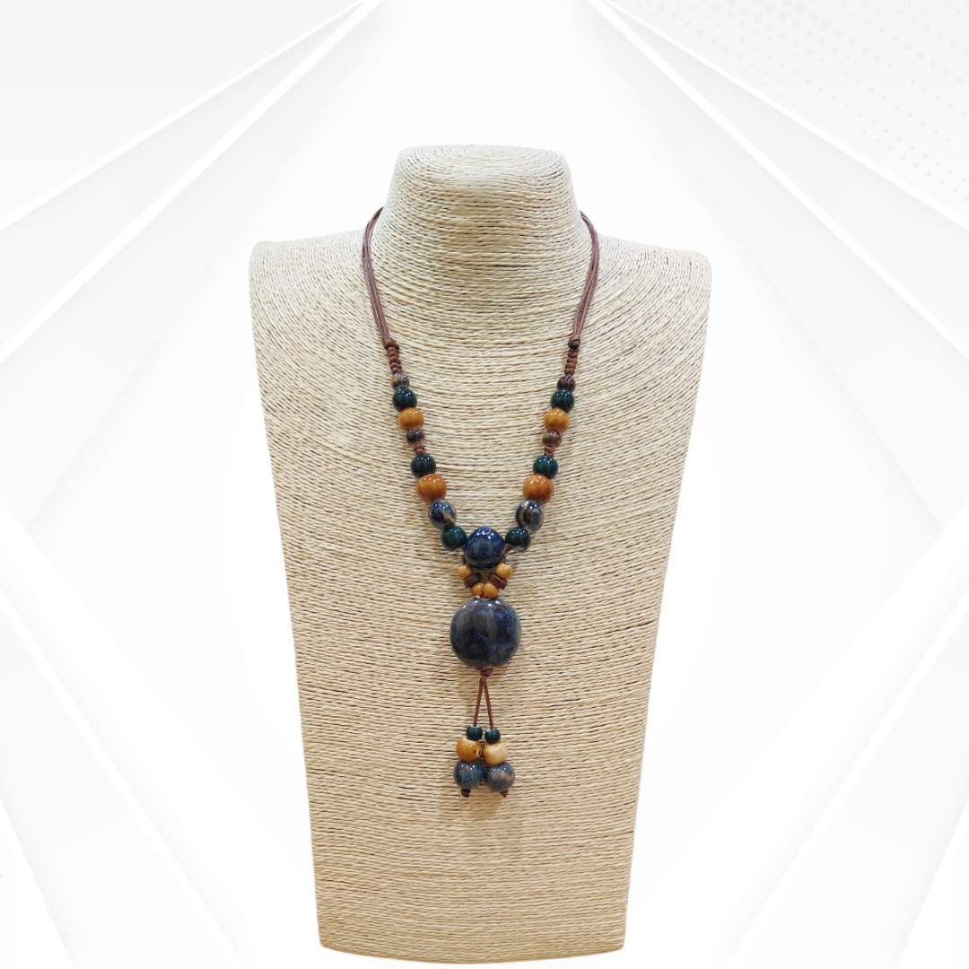 Elegant Ceramic Beaded Necklace