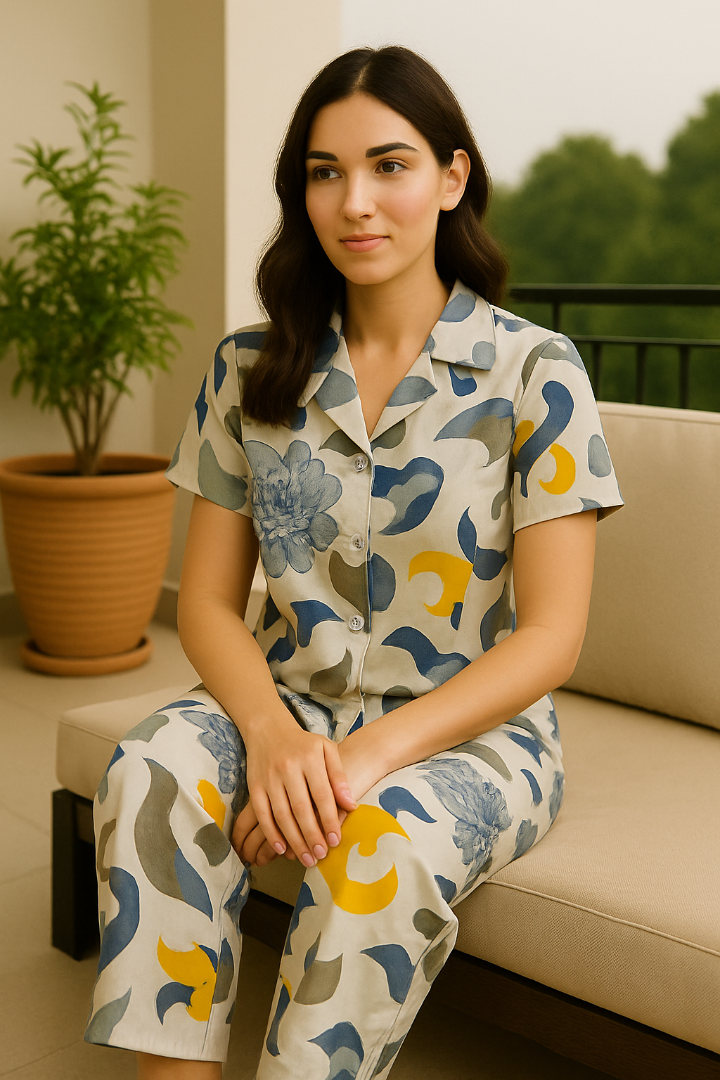 Rayon Printed Night Suit