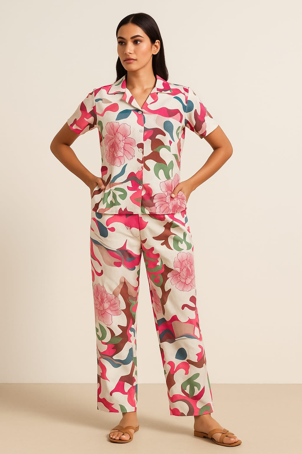 Women’s Rayon Printed Night Suit