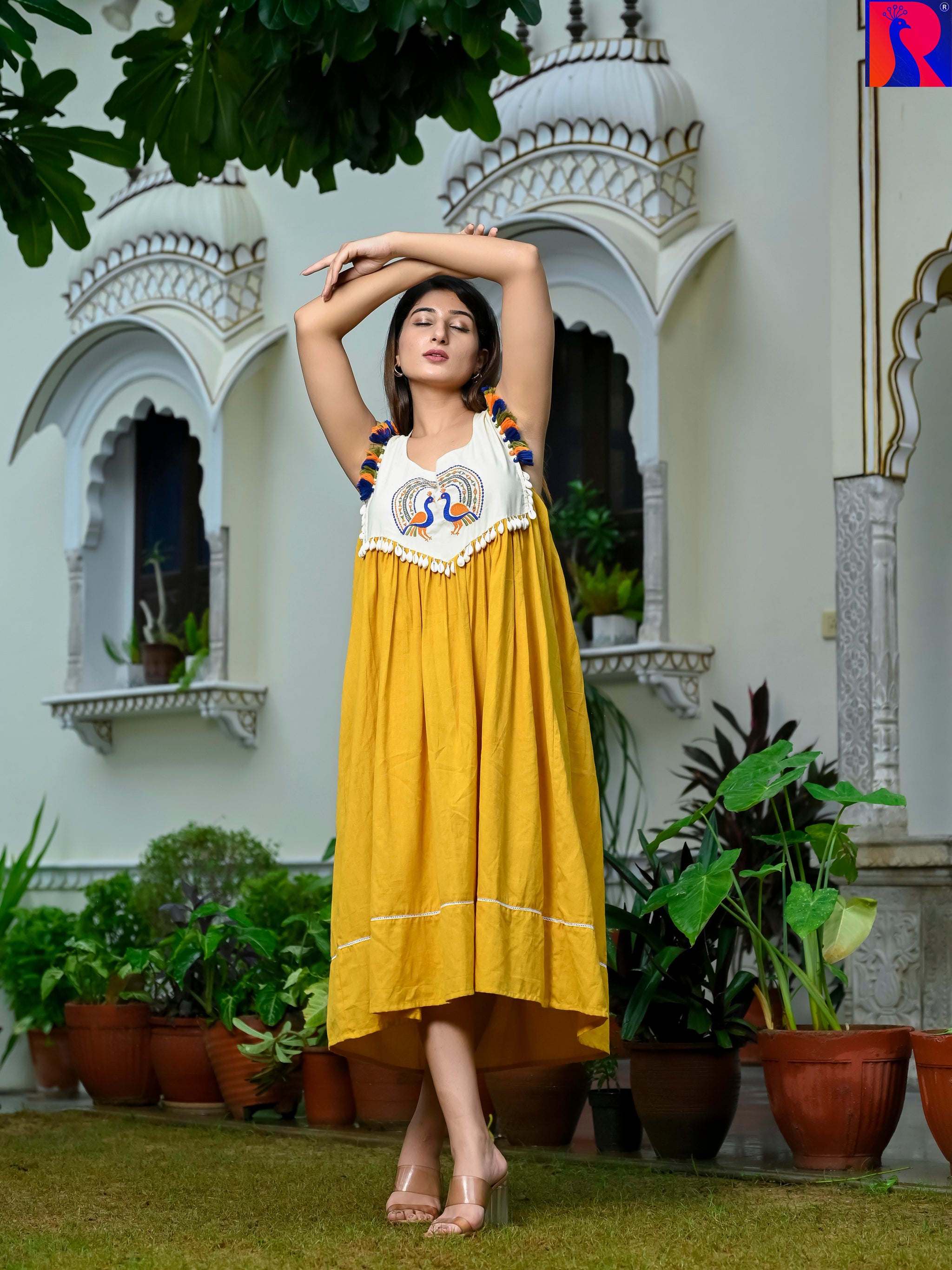 Golden Peacock Dress