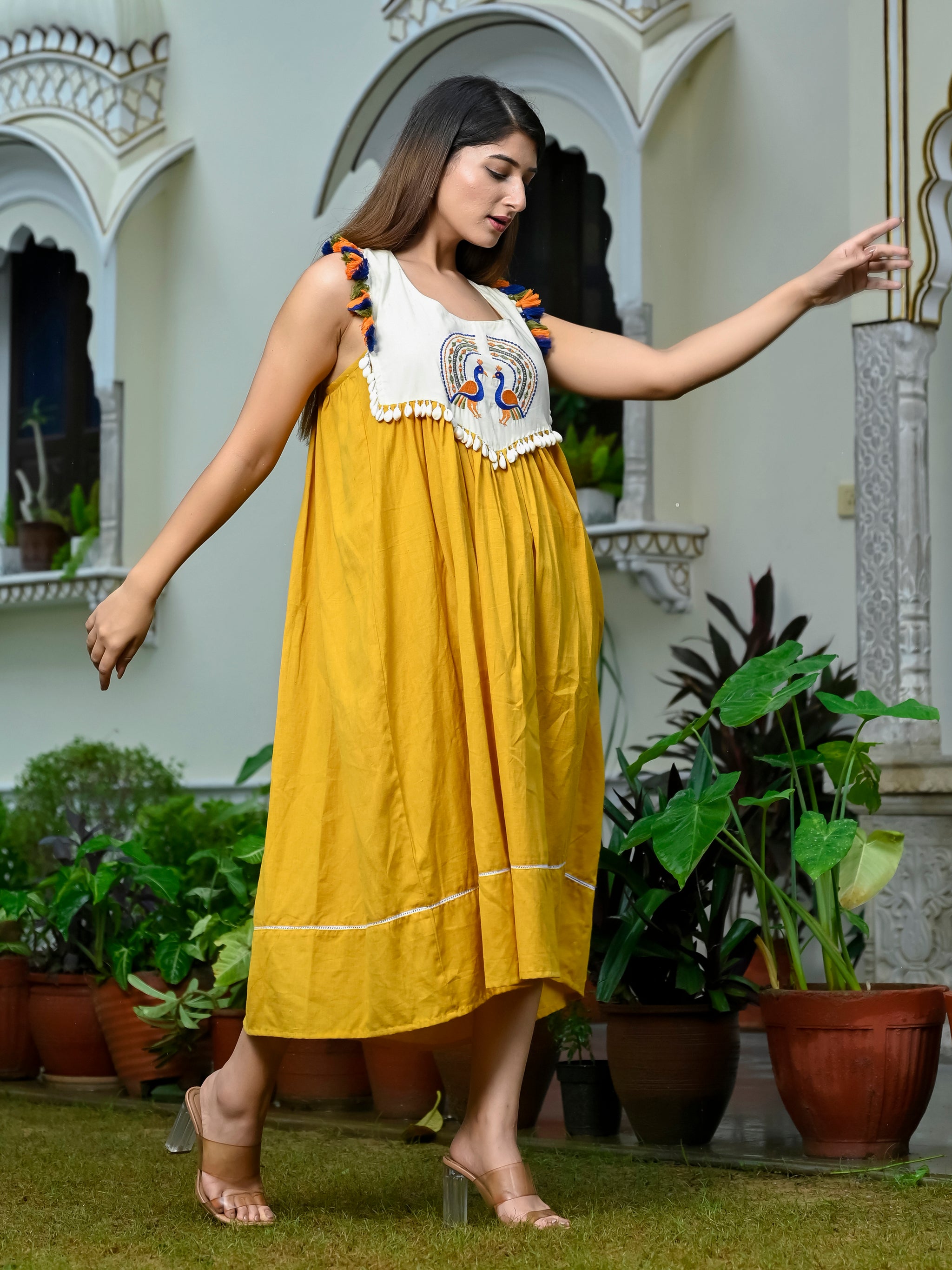 Golden Peacock Dress