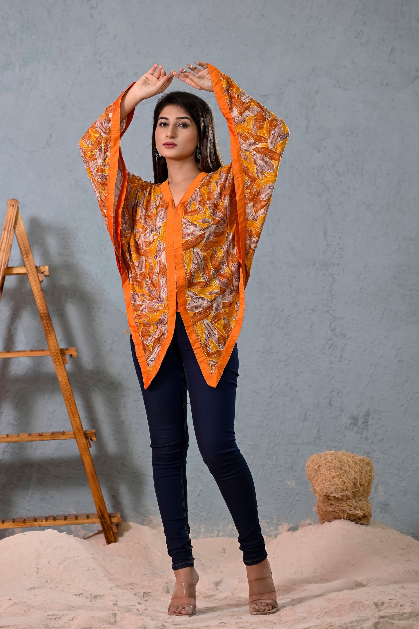 Raag Kaftan Tunic (Orange)