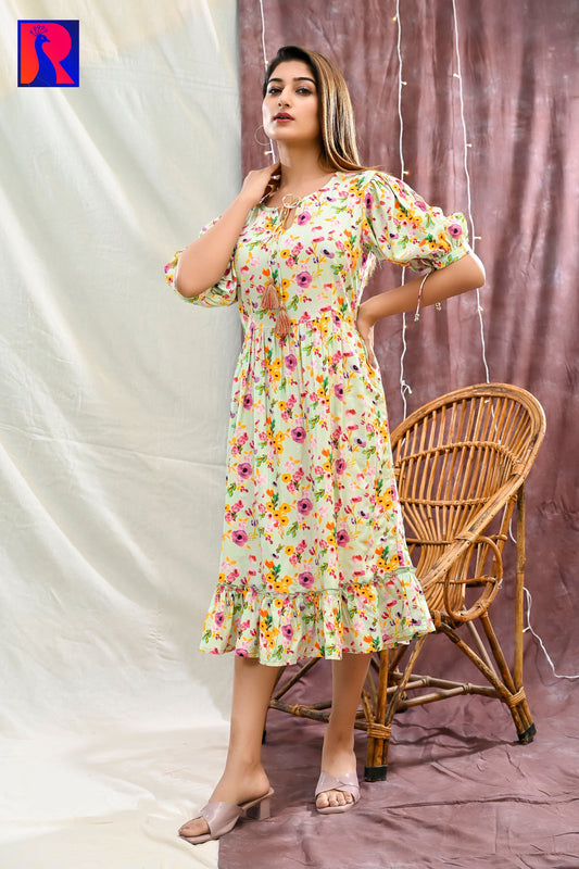 FULWARI VISCOSE DRESS