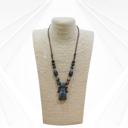 Mystic Ocean Ceramic Pendant Necklace