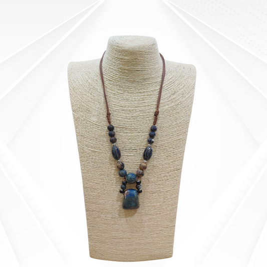Mystic Ocean Ceramic Pendant Necklace
