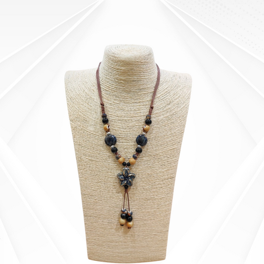 Desert Blossom Ceramic Beaded Necklace