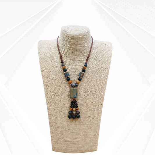 Eclipse Glow Ceramic Pendant Necklace