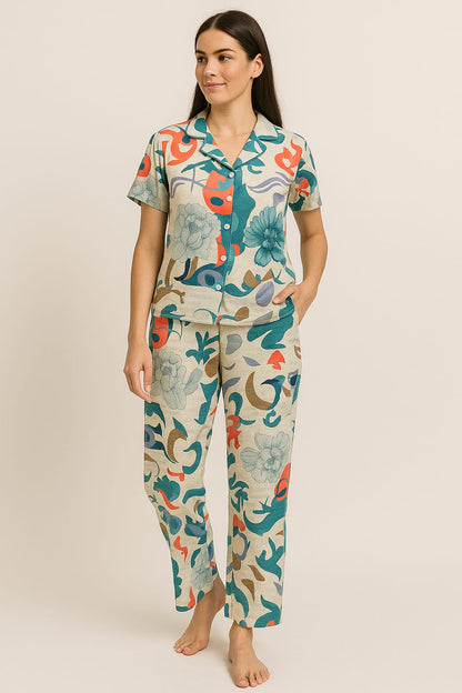Women’s Rayon Printed Night Suit