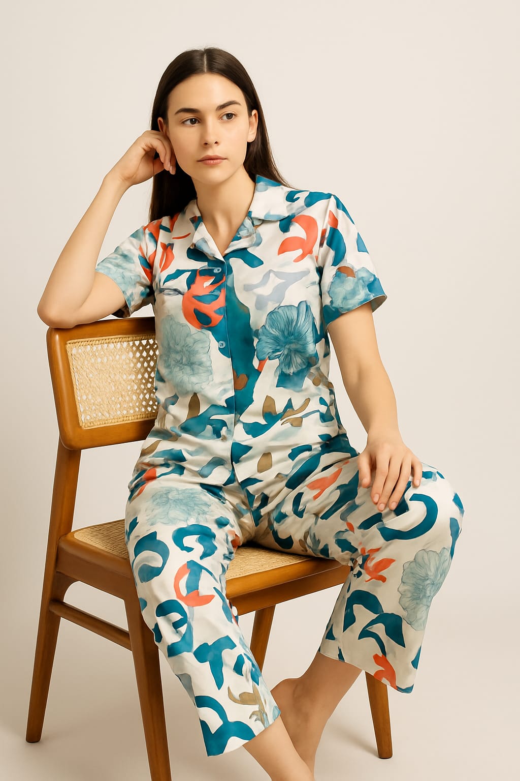 Women’s Rayon Printed Night Suit