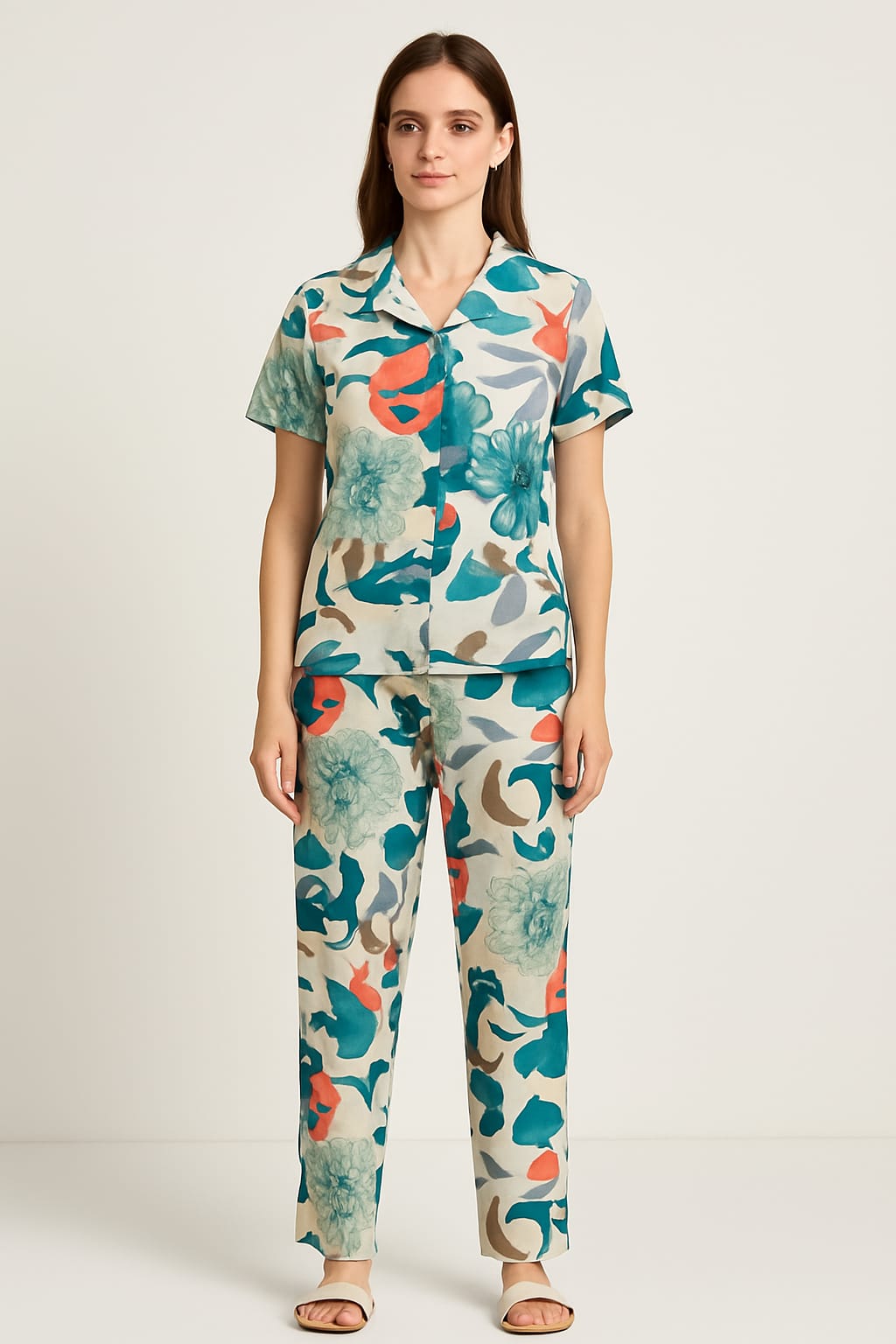 Women’s Rayon Printed Night Suit